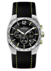 Jacques Lemans, Damen Chronograph 'Powerchrono', Neongrün / Schwarz / Silber