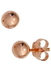 Paar Ohrstecker Jobo Ohrringe Gr. Silber 925 (Sterlingsilber), rosegold (roségoldfarben) Damen 925 Silber roségold vergoldet