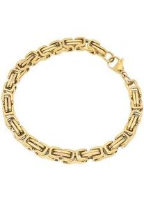 Edelstahlarmband Firetti "Schmuck Geschenk, Königskettengliederung, 6,7 mm" Armbänder Gr. 23, Edelstahl, goldfarben (gelbgoldfarben) Herren