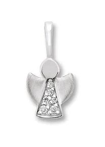 Ketten-Anhänger ONE ELEMENT "Zirkonia Engel Anhänger aus 925 Silber" Schmuckanhänger Gr. Silber 925 (Sterlingsilber), silberfarben (silber) Mädchen Damen Silber Schmuck Engel