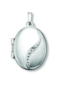 Medallion-Anhänger ONE ELEMENT "Zirkonia Medaillon aus 925 Silber" Schmuckanhänger Gr. Damen, Silber 925 (Sterlingsilber), silberfarben (silber) Damen Silber Schmuck Medaillon