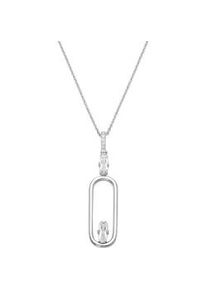 Kette mit Anhänger Giorgio Martello MILANO "Anhänger Zirkonia, Silber 925" Halsketten Gr. 45cm, Silber 925 (Sterlingsilber), silberfarben (silber) Damen