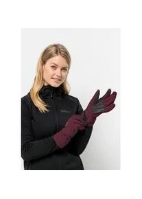 Skihandschuhe Jack Wolfskin "ALPSPITZE MERINO GLOVE" Gr. M, braun (dark-maroon) Damen Handschuhe