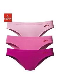 Bikinislip s.Oliver Gr. 32/34 (S), rosa (rosa, pink) Damen Unterhosen aus elastischer Baumwoll-Qualität