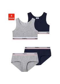 Set: Bustier Buffalo Gr. 182, N-Gr, blau (grau, navy) Kinder BH-Sets klassisch in schlichtem Design