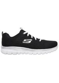 Sneaker Skechers "GRACEFUL - GET CONNECTED" Gr. 36, schwarz-weiß (schwarz, weiß) Damen Schuhe in Schuhweite G (weit), Freizeitschuh, Halbschuh, Schnürschuh