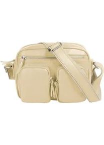 Umhängetasche Samantha Look Gr. B/H/T: 26cm x 22cm x 7cm onesize, beige Damen Taschen echt Leder, Made in Italy