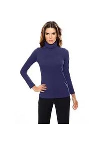 Rollkragenshirt Heine "Rollkragen-Shirt" Gr. 42, lila (pflaume) Damen Shirts