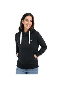 Kapuzensweatshirt DEPROC ACTIVE "HildaCMYK II WOMEN" Gr. 44 (L), schwarz Damen Sweatshirts weiche Fleecejacke mit Kängurutasche