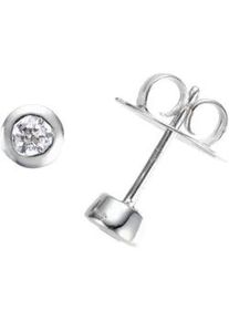 Paar Ohrstecker Giorgio Martello MILANO "mit Zirkonia, Silber 925" Ohrringe Gr. Ø 4mm, Silber 925 (Sterlingsilber), silberfarben (silber) Damen