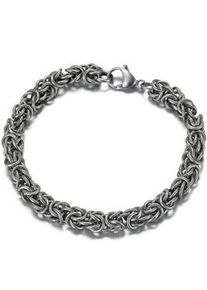 Edelstahlarmband Kingka "SB1772S" Armbänder Gr. Edelstahl, silberfarben (edelstahlfarben, vintage) Herren