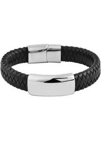 Edelstahlarmband ADELIA ́S "Herren Armband aus Edelstahl 21 cm" Armbänder Gr. 21, Edelstahl, schwarz Herren