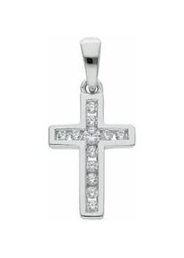 Ketten-Anhänger ADELIA ́S "925 Silber Kreuz Anhänger mit Zirkonia" Schmuckanhänger Gr. Damen, mit Zirkonia, Silber 925 (Sterlingsilber), silberfarben (silber) Damen mit Zirkonia Silberschmuck für & Herren