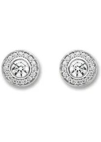 Paar Ohrhänger ONE ELEMENT "Zirkonia Ohrringe Ohrstecker aus 925 Silber" Gr. Damen, mit Zirkonia, Silber 925 (Sterlingsilber), silberfarben (silber) Damen Silber Schmuck