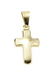 Kreuz-Anhänger Jobo "Anhänger Kreuz" Schmuckanhänger Gr. Gelbgold 333, goldfarben (gelbgold 333) Damen 333 Gold