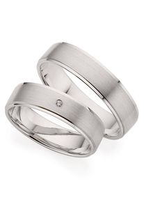 Phoenix PHÖNIX Trauring "Schmuck Geschenk Gold 333 Trauring Ehering LIEBE versch. Varianten", 60, SI = kleine Einschlüsse mit Brillant, Weißgold 333, 5,0mm,