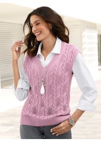 Inspirationen Damen Pullunder "Pullunder", rosa, Gr. 36, unifarben, 50% Baumwolle, 50% Polyacryl, Pullover