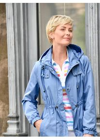 Classic Basics Damen Langjacke, blau, Gr. 40, unifarben, 100% Polyester, Jacken