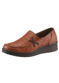 Loretta Damen Slipper, Gr. 39, braun, Leder, sportlich, Schuhe
