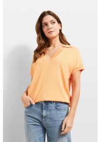 Bugatti Damen Pullunder, orange, casual, Gr. XS, 96% Viskose, 4% Elasthan, Pullover, mit Kragen