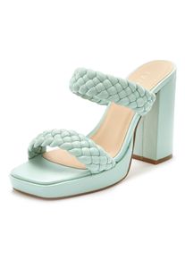 Lascana Damen Pantolette, Gr. 40, grün, Obermaterial: 100% Lederimitat. Futter: 100% Lederimitat. Decksohle: 100% Lederimitat. Laufsohle: 100%