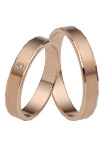Firetti Trauring "Schmuck Geschenk Gold 375 Hochzeit Ehering "LIEBE"", 60, ohne Brillant, Roségold 585, 4,0mm, rosa, Rosu00e9gold 585, Fingerringe,