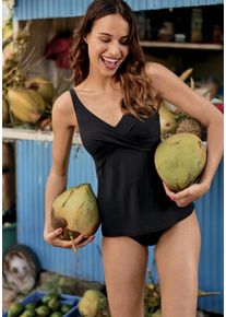 Rosa Faia Damen Bügel-Tankini-Top "Maily", schwarz, casual, Gr. 38, clean, matt, unifarben, Polyamid, Bikini-Oberteile, Tankini Top mit intigrierten
