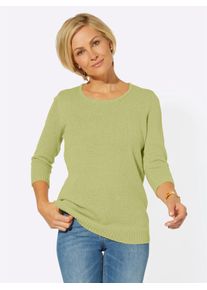 Classic Basics Damen 3/4 Arm-Pullover "Pullover", grün, Gr. 50, unifarben, 100% Polyacryl, Pullover