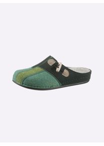 Casual Looks Damen Pantoffel, Gr. 38, grün, Filz, modisch, Schuhe