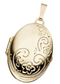 Jobo Damen Medallion-Anhänger "Anhänger Medaillon oval", Gelbgold 333, gold, Gelbgold 333, Schmuckanhänger, 333 Gold