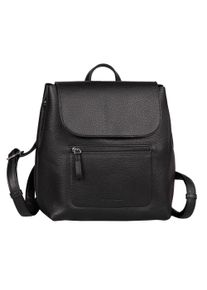 Tom Tailor Rucksack "Elis", schwarz, Polyurethane, feminin, Rucksäcke, aus weich gekörntem Lederimitat auffällige Ziernaht und feinem Logo