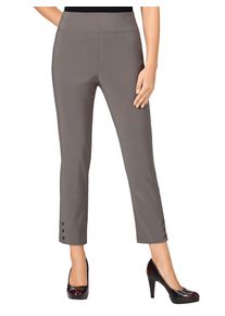 Lady Damen 7/8-Hose, grau, Gr. 40, unifarben, 83% Polyester, 13% Viskose, 4% Elasthan, Hosen
