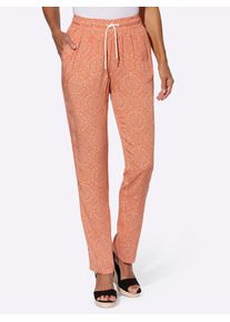 Inspirationen Damen Schlupfhose, bunt, Gr. 36, gemustert, ethno, mehrfarbig, 100% Viskose, Hosen