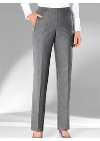 Adelina Damen Webhose, grau, Gr. 20, meliert, 66% Polyester, 32% Viskose, 2% Elasthan, Hosen