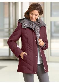 Classic Basics Damen Steppjacke, rot, Gr. 44, gemustert, mehrfarbig, 100% Polyester, Jacken