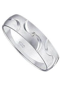 Firetti Trauring "Schmuck Geschenk Hochzeit Ehering Trauring "Ich liebe Dich"", 23, 0,01 ct SI = kleine Einschlüsse mit Brillant, Silber 925