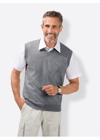 Marco Donati Herren V-Ausschnitt-Pullover "Pullunder", grau, Gr. 50, unifarben, 100% Schurwolle, Pullover