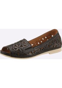 Gemini Damen Sandalette, Gr. 42, schwarz, Glattleder, sportlich, Schuhe