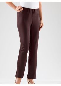 Classic Basics Damen Stretch-Hose, braun, Gr. 185, unifarben, 64% Polyester, 34% Viskose, 2% Elasthan, Hosen