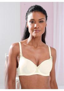 Viania Damen T-Shirt-BH, Gr. 90, beige, 62% Polyamid, 27% Polyester, 11% Elasthan, BHs