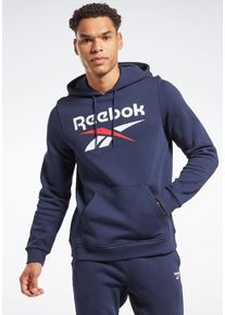 Reebok Herren Kapuzensweatshirt, blau, sportlich, Gr. M, Obermaterial: 70% Baumwolle, 30% Polyester, Sweatshirts