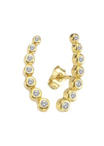 Celesta Damen Paar Ohrstecker "375/- Gelbgold Zirkonia", ONE-SIZE, Gold, gelb, Gold, Ohrringe
