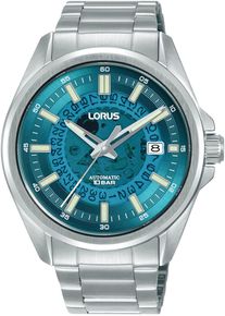 Lorus Herren Automatikuhr, silber, Armbanduhren, Armbanduhr, Herrenuhr, Datum, Edelstahlarmband