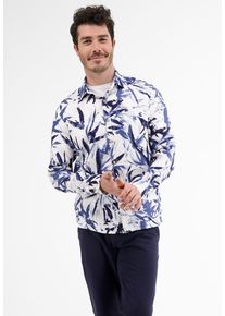 Lerros Herren Langarmhemd "Lerros Leinenhemd mit floralem AOP", beige, Gr. L, 56%Linen; 44% Baumwolle, Hemden