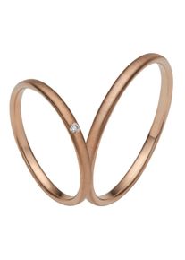 Firetti Trauring "Schmuck Geschenk Gold 375 Hochzeit Ehering "LIEBE"", 70, ohne Brillant, Roségold 585, 2,0mm, rosa, Rosu00e9gold 585, Fingerringe,