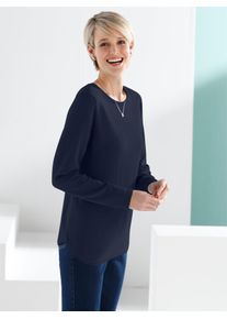 Classic Basics Damen Strickpullover "Pullover", blau, Gr. 42, unifarben, 100% Baumwolle, Pullover