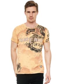 Rusty Neal Herren T-Shirt, braun, casual, Gr. XXL, bedruckt, 100% Baumwolle, Shirts, mit eindrucksvollem Print