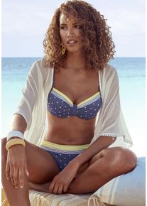 Lascana Damen Bügel-Bikini-Top "Monri", bunt, Gr. 38, bedruckt, gepunktet, Recycling-Polyamid, Bikini-Oberteile, mit geraffter Mitte