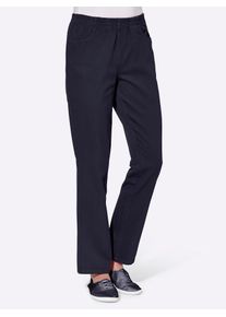 Classic Basics Damen Schlupfhose, blau, Gr. 40, unifarben, 100% Baumwolle, Hosen