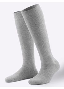 wäschepur WÄSCHEPUR Damen Kompressionsstrümpfe, Gr. 1, grau, 60% Baumwolle, 28% Polyamid, 12% Elasthan, Socken
